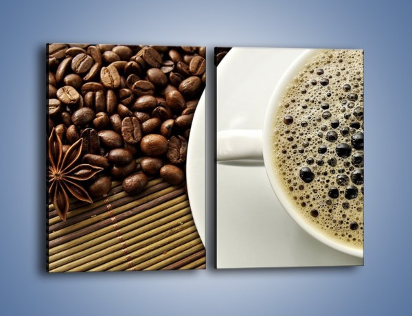 Obraz na płótnie – Zaparzona kawa z pianką – dwuczęściowy prostokątny pionowy JN384