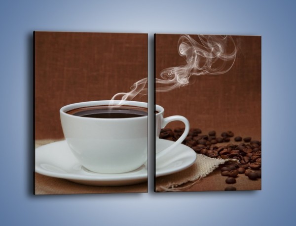 Obraz na płótnie – Gorąca czarna kawa – dwuczęściowy prostokątny pionowy JN386