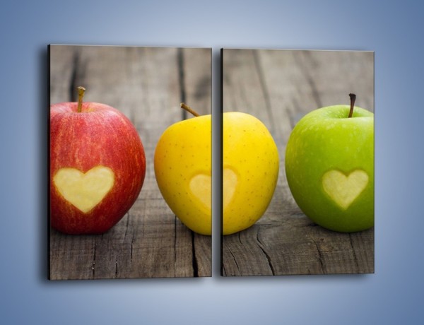 Obraz na płótnie – Miłość do jabłek – dwuczęściowy prostokątny pionowy JN410