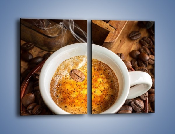 Obraz na płótnie – Ziarna zatopione w kawie – dwuczęściowy prostokątny pionowy JN416