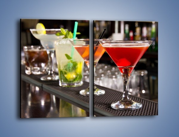 Obraz na płótnie – Drinki na barze – dwuczęściowy prostokątny pionowy JN432