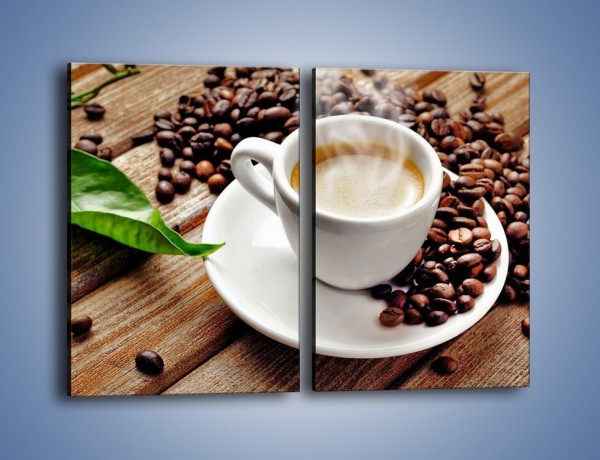 Obraz na płótnie – Letni błysk w filiżance kawy – dwuczęściowy prostokątny pionowy JN470