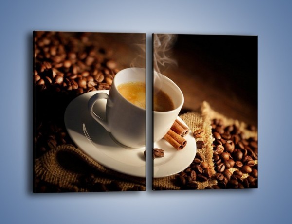 Obraz na płótnie – Historia dwóch ziarenek kawy – dwuczęściowy prostokątny pionowy JN479