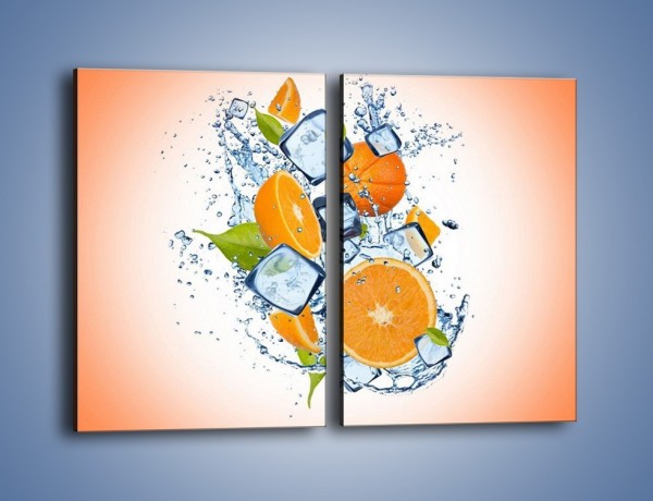 Obraz na płótnie – Pomarańczowe trio w powietrzu – dwuczęściowy prostokątny pionowy JN499