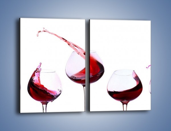 Obraz na płótnie – Taniec z czerwonym winem – dwuczęściowy prostokątny pionowy JN537