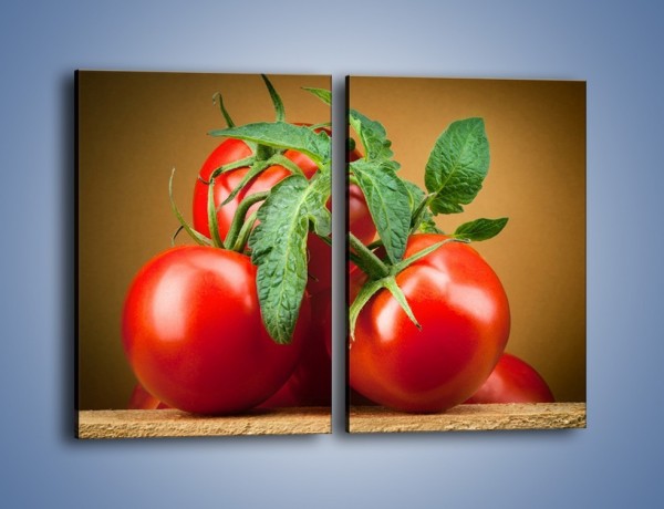 Obraz na płótnie – Pomidorki górą – dwuczęściowy prostokątny pionowy JN581
