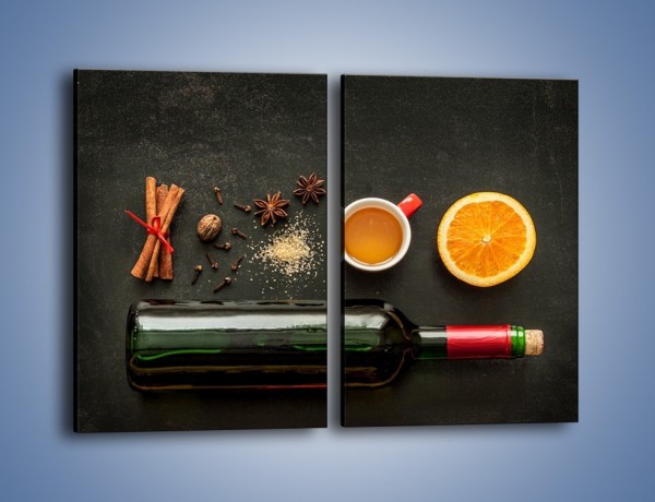 Obraz na płótnie – Wino kawa i nie tylko – dwuczęściowy prostokątny pionowy JN583