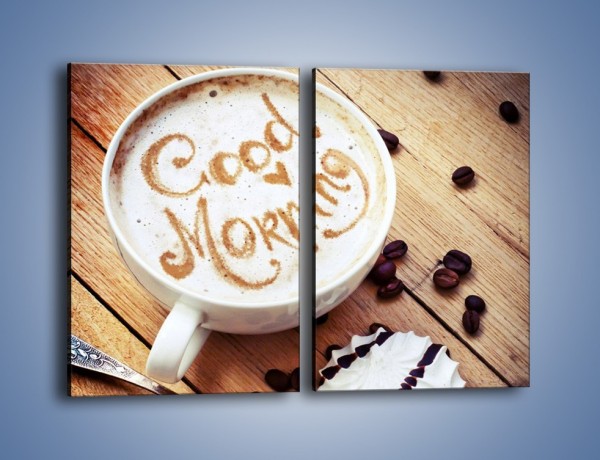 Obraz na płótnie – Kawa z bezą – dwuczęściowy prostokątny pionowy JN605
