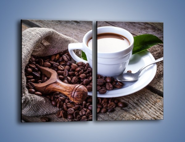 Obraz na płótnie – Dobrze odmierzona porcja kawy – dwuczęściowy prostokątny pionowy JN613