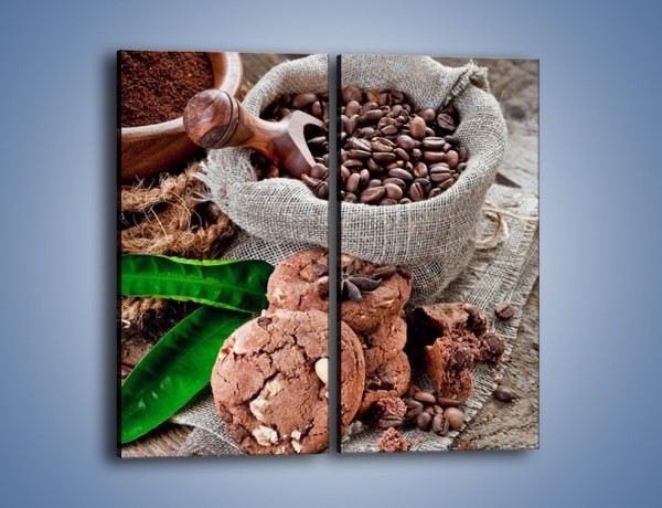 Obraz na płótnie – Ciasteczka idealne do kawy – dwuczęściowy prostokątny pionowy JN614
