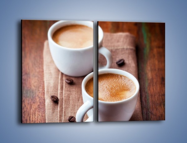 Obraz na płótnie – Kawa nie tylko we dwoje – dwuczęściowy prostokątny pionowy JN618