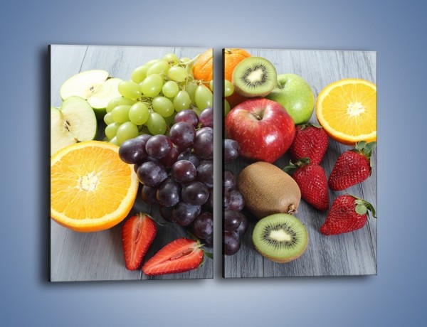 Obraz na płótnie – Idealna pora na owoce – dwuczęściowy prostokątny pionowy JN631