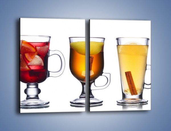 Obraz na płótnie – Kombinacje owocowych napoi – dwuczęściowy prostokątny pionowy JN634