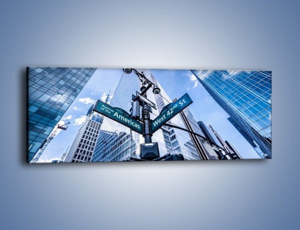 Obraz na płótnie – Skrzyżowanie ulic w Nowym Jorku – jednoczęściowy panoramiczny AM501