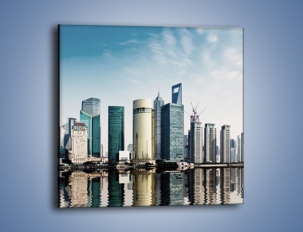 Obraz na płótnie – Drapacze chmur w Szanghaju – jednoczęściowy kwadratowy AM776