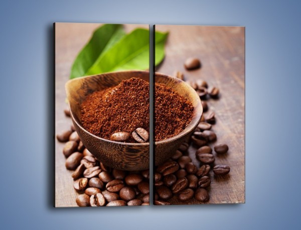 Obraz na płótnie – Odrobina zmielonej kawy – dwuczęściowy prostokątny pionowy JN647