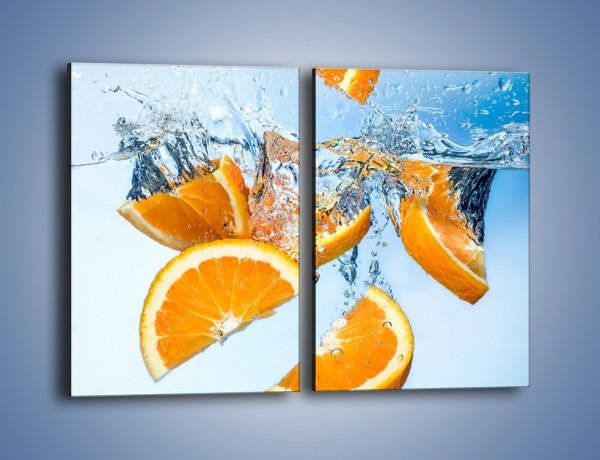 Obraz na płótnie – Pomarańcza mocno zakurzona – dwuczęściowy prostokątny pionowy JN650