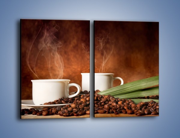 Obraz na płótnie – Ziarna kawy dobrze ukryte – dwuczęściowy prostokątny pionowy JN671