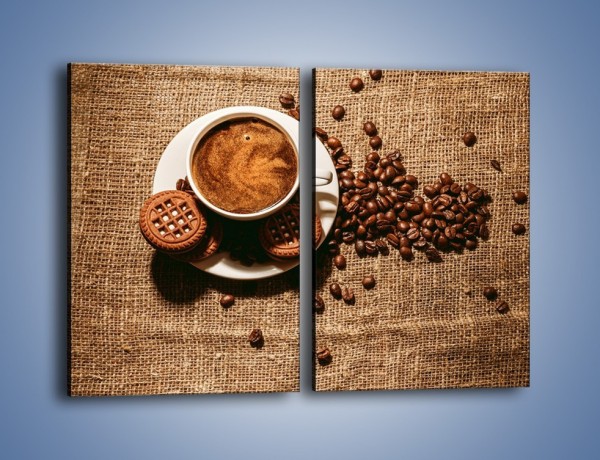 Obraz na płótnie – Kawowe słodkości na deser – dwuczęściowy prostokątny pionowy JN676