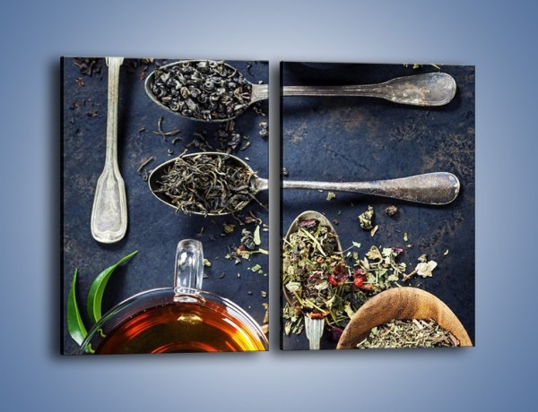 Obraz na płótnie – Herbata i smaki świata – dwuczęściowy prostokątny pionowy JN686