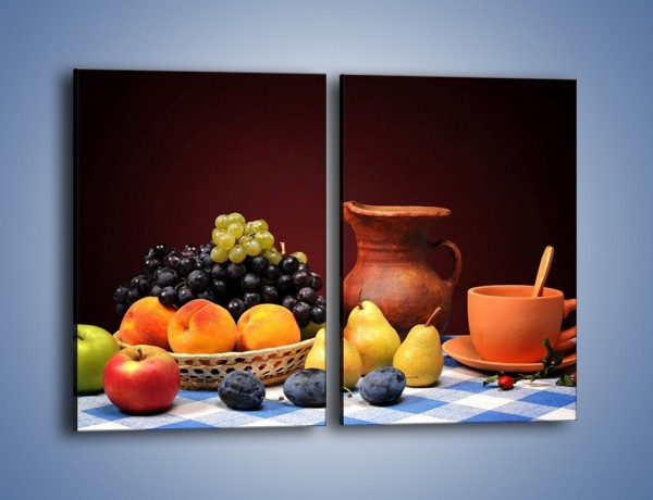 Obraz na płótnie – Stół pełen owocowych darów – dwuczęściowy prostokątny pionowy JN691