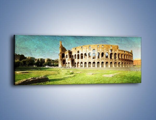 Obraz na płótnie – Koloseum w stylu vintage – jednoczęściowy panoramiczny AM503