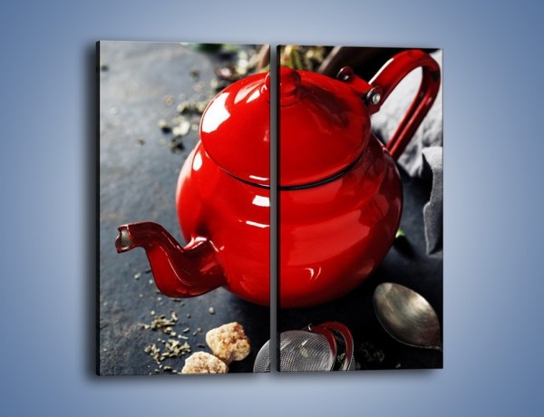 Obraz na płótnie – Malutki czajniczek do herbaty – dwuczęściowy prostokątny pionowy JN722