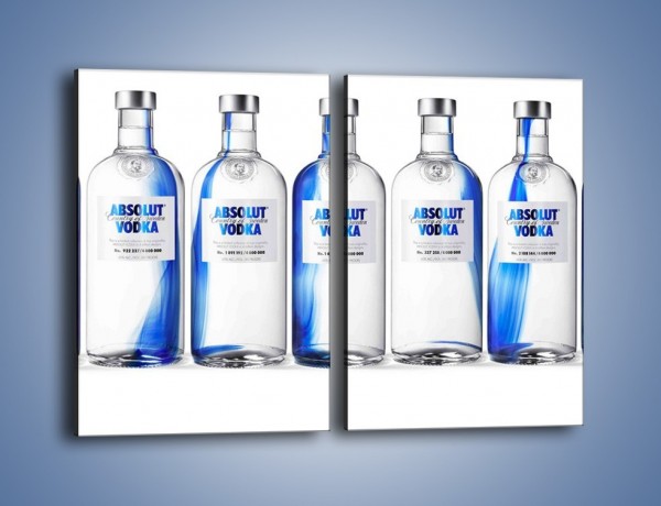 Obraz na płótnie – Czysta wódka w butelkach – dwuczęściowy prostokątny pionowy JN748