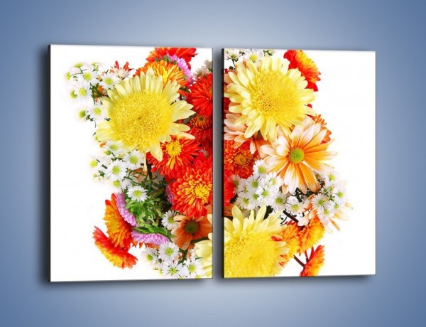 Obraz na płótnie – Bukiecik kwiatów z ogródka – dwuczęściowy prostokątny pionowy K118