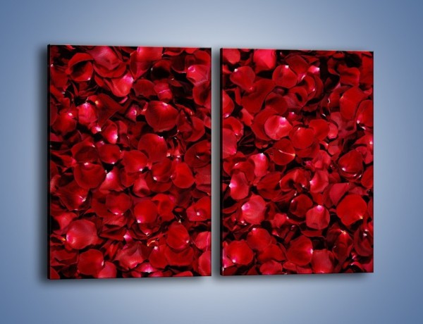 Obraz na płótnie – Dywan usłany płatkami róż – dwuczęściowy prostokątny pionowy K175