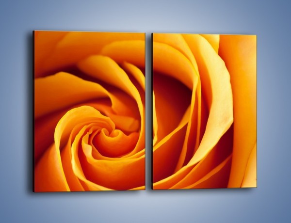 Obraz na płótnie – Wschód słońca w róży – dwuczęściowy prostokątny pionowy K204