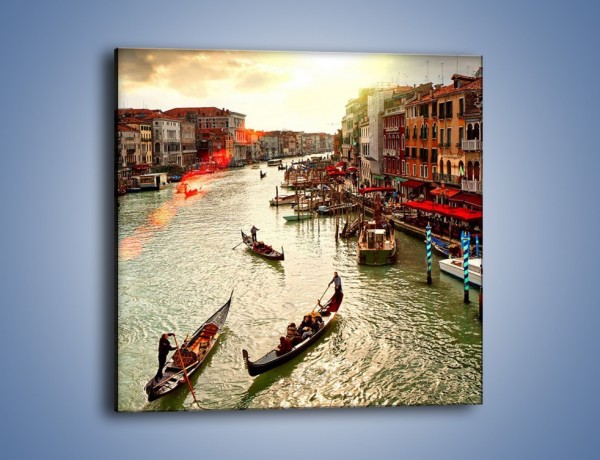 Obraz na płótnie – Weneckie gondole w Canal Grande – jednoczęściowy kwadratowy AM783