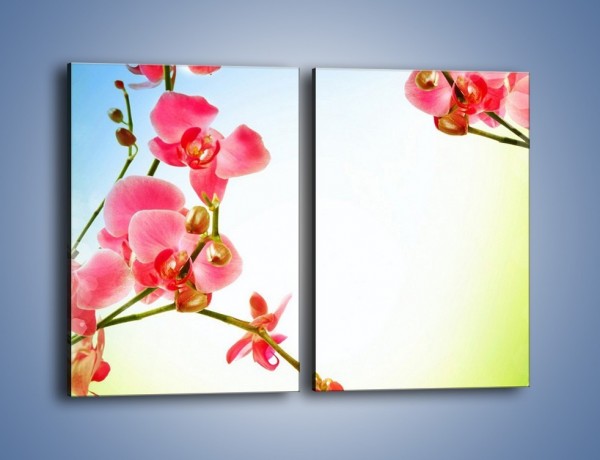 Obraz na płótnie – Akcent kwiatowy – dwuczęściowy prostokątny pionowy K268