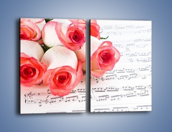 Obraz na płótnie – Najpiękniejsze melodie wśród róż – dwuczęściowy prostokątny pionowy K377