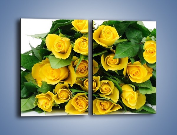 Obraz na płótnie – Wiosenny uśmiech w różach – dwuczęściowy prostokątny pionowy K379
