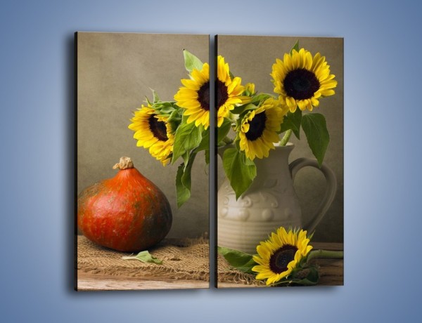 Obraz na płótnie – Słoneczniki w gospodzie wiejskiej – dwuczęściowy prostokątny pionowy K419