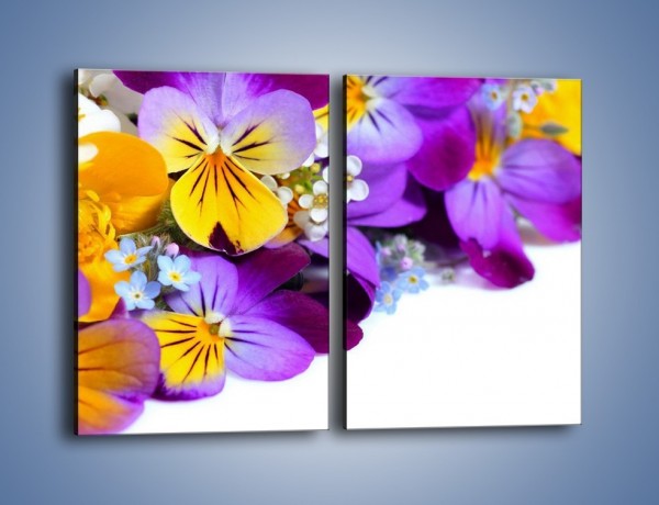 Obraz na płótnie – Ciepłe kolory w kwiatach – dwuczęściowy prostokątny pionowy K442
