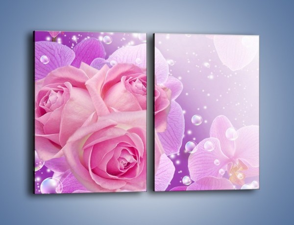 Obraz na płótnie – Kwiaty dla księżniczki – dwuczęściowy prostokątny pionowy K498