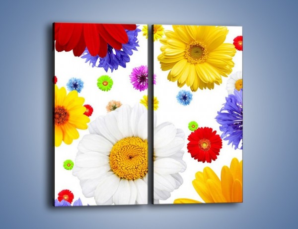 Obraz na płótnie – Wakacyjne kolory w kwiatach – dwuczęściowy prostokątny pionowy K507