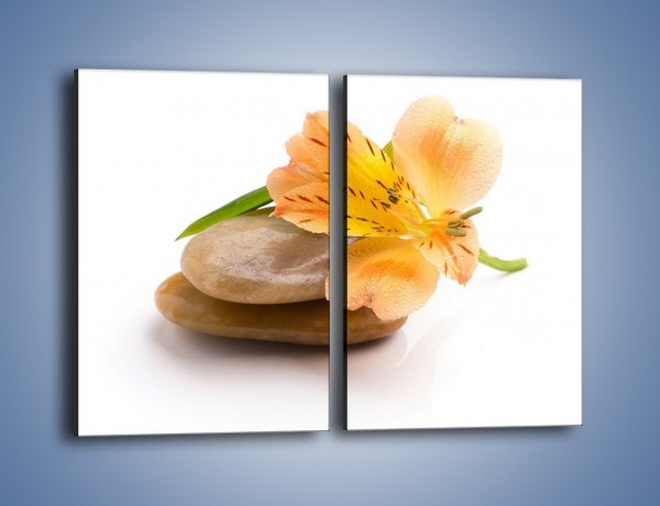 Obraz na płótnie – Kwiat jak mango – dwuczęściowy prostokątny pionowy K631