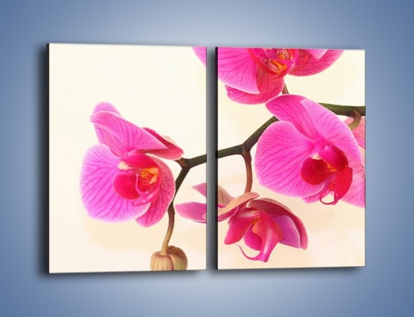 Obraz na płótnie – Pączek w towarzystwie kwiatów – dwuczęściowy prostokątny pionowy K651