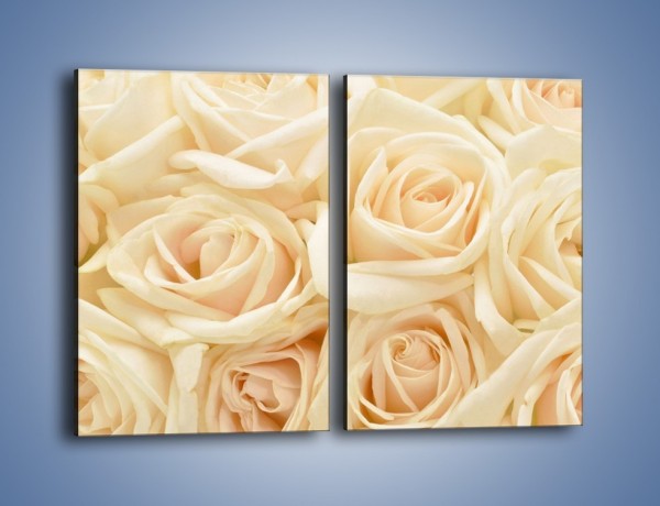 Obraz na płótnie – Bukiet herbacianych róż – dwuczęściowy prostokątny pionowy K710