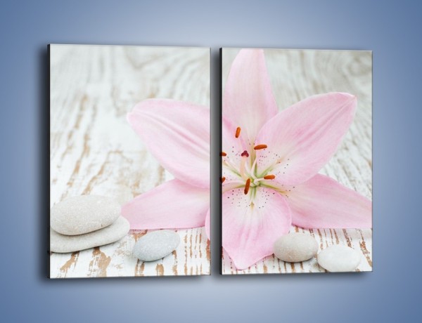 Obraz na płótnie – Cała słodycz w lilii – dwuczęściowy prostokątny pionowy K727
