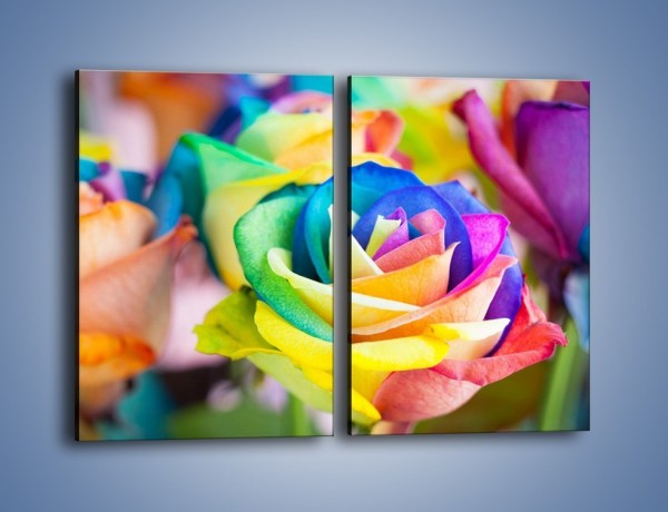 Obraz na płótnie – Róże z każdej strony – dwuczęściowy prostokątny pionowy K798