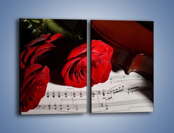Obraz na płótnie – Sonety pisane miłością do róż – dwuczęściowy prostokątny pionowy K906