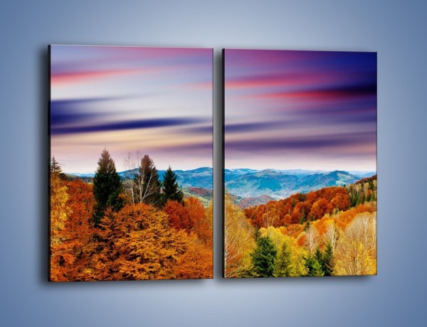 Obraz na płótnie – Drzewa w kolorach jesieni – dwuczęściowy prostokątny pionowy KN099