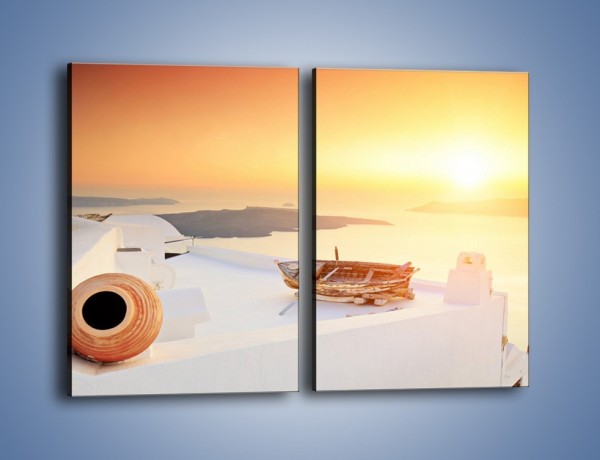 Obraz na płótnie – Grecja skąpana w słońcu – dwuczęściowy prostokątny pionowy KN1002