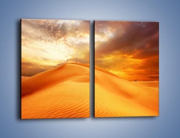 Obraz na płótnie – Słońce zatopione w piasku – dwuczęściowy prostokątny pionowy KN1093A