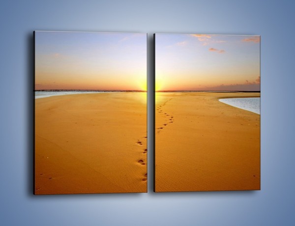 Obraz na płótnie – Piaskowym krokiem do słońca – dwuczęściowy prostokątny pionowy KN165