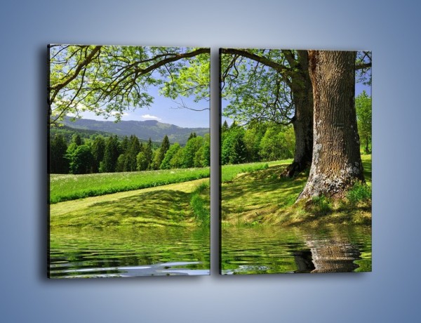 Obraz na płótnie – Krajobraz pełen wiosennego spokoju – dwuczęściowy prostokątny pionowy KN280
